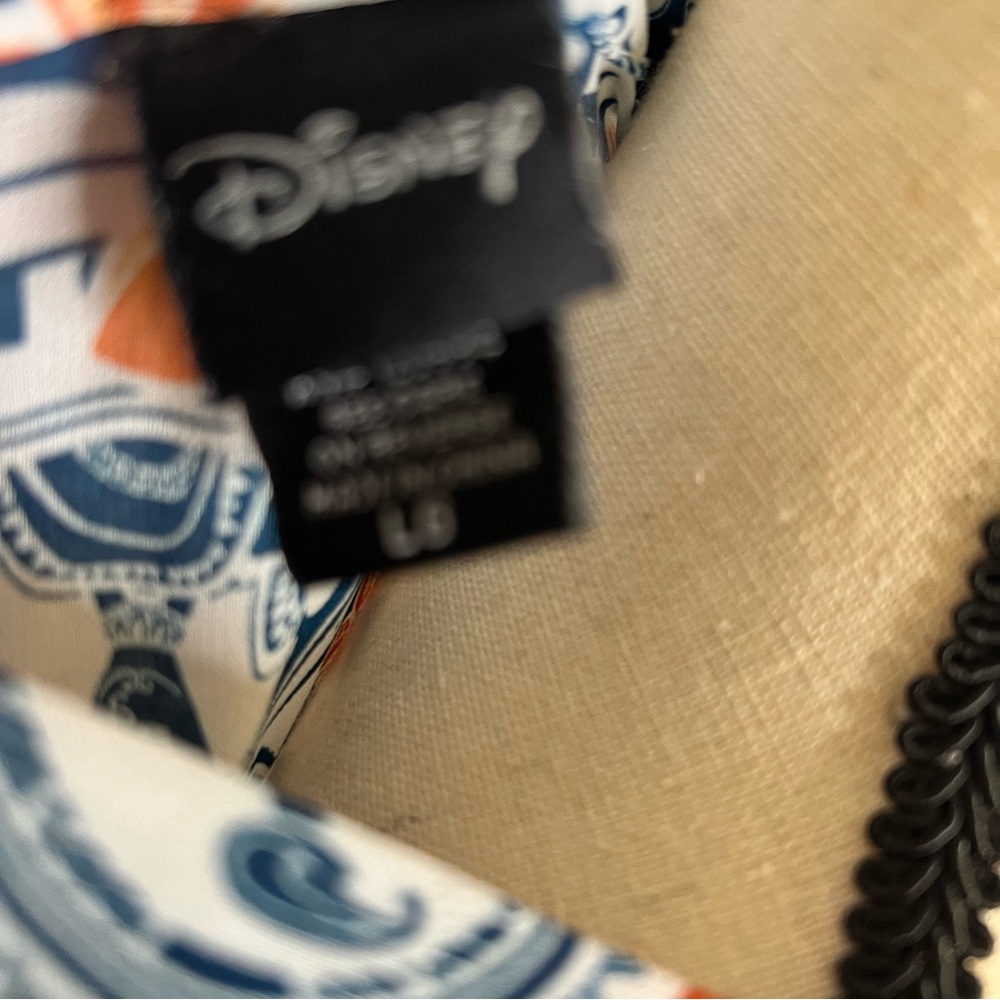EUC Disney Moana Blue Patterned Kimono with Fringe Sz LG - Picture 7 of 8